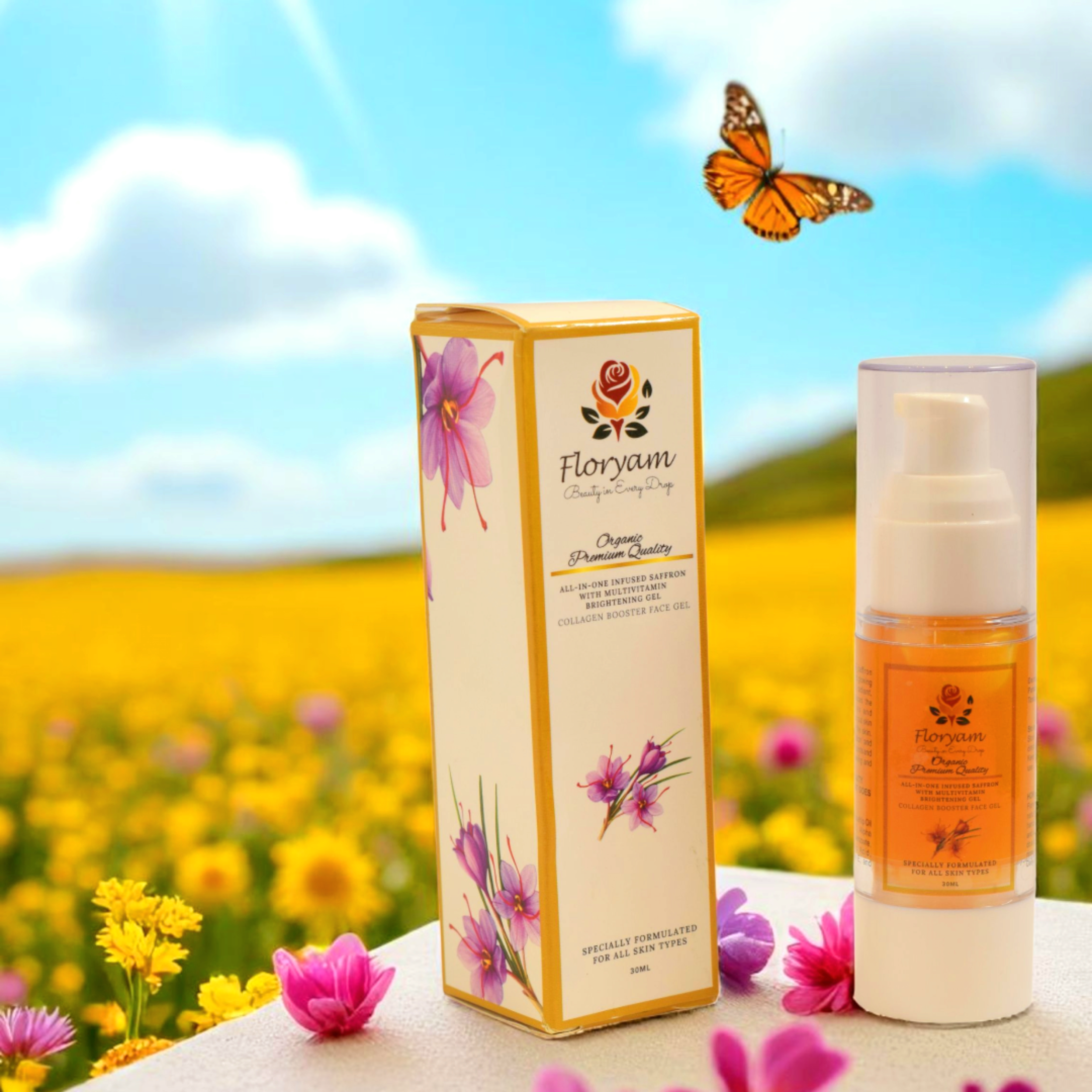 All In One Infused Saffron Based Floryam Face Gel - Image 4