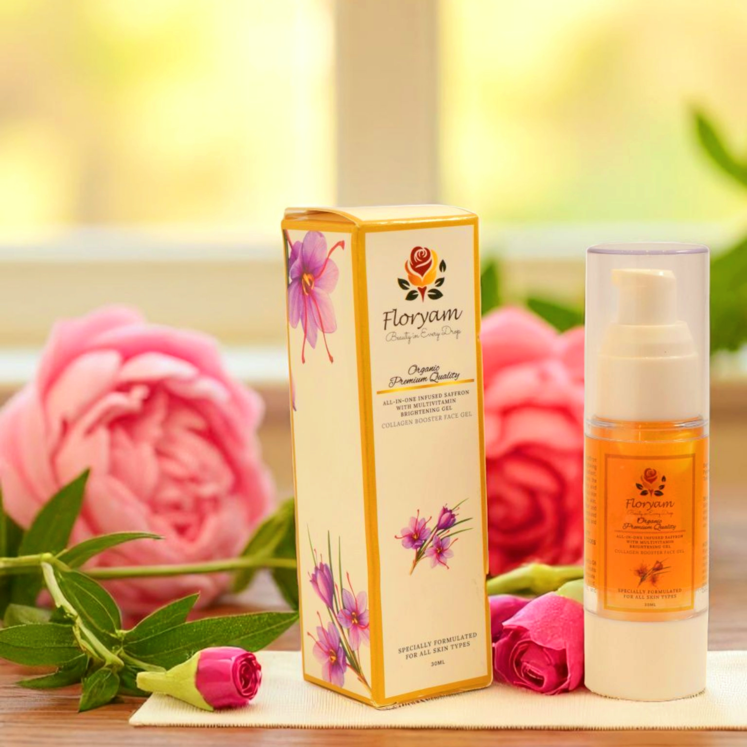 All In One Infused Saffron Based Floryam Face Gel - Image 3